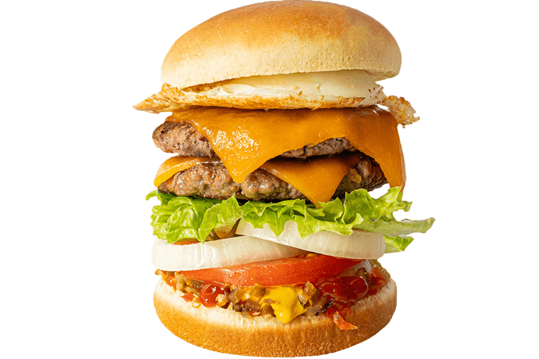 Double 100% Grass-Fed Organic Beef Burger photo