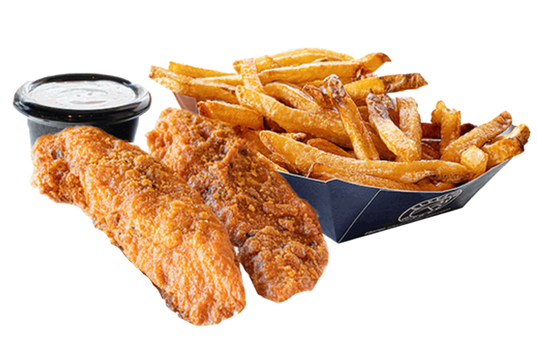 Two Chicken Tenders with Fries photo