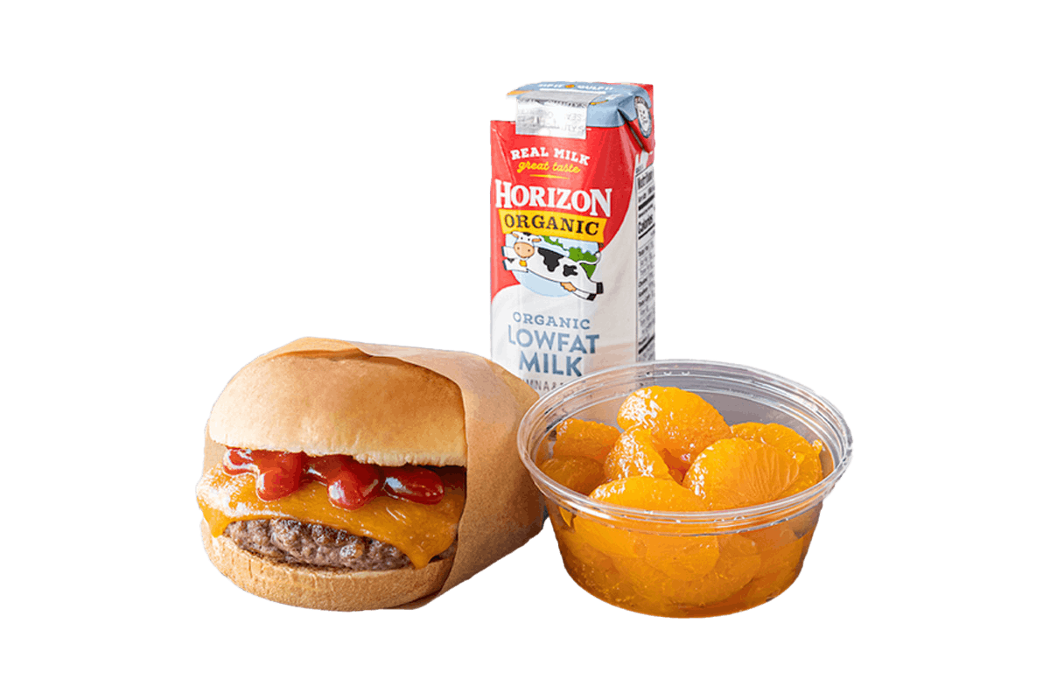 100% Grass-Fed, Organic Beef Cheeseburger Kid’s Meal photo