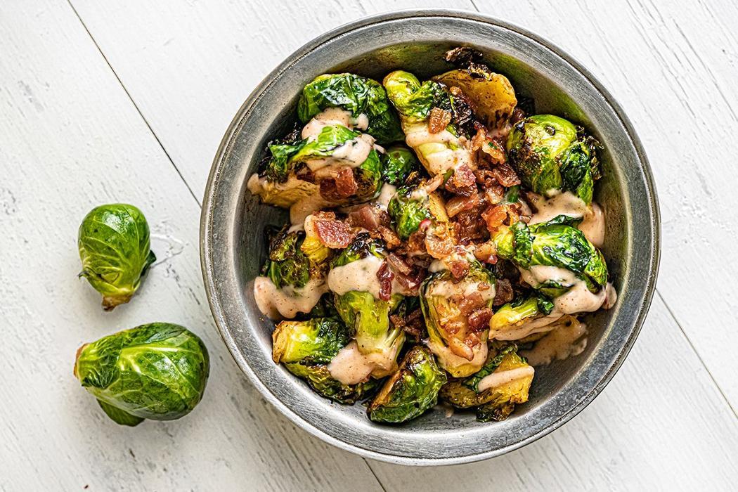 Maple Sriracha Crispy Brussel Sprouts photo