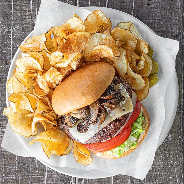 MUSHROOM SWISS BURGER photo